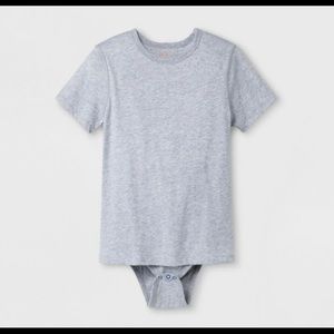 Cat & Jack Toddler adaptive shirt & onsie  combo- bodysuit SIZE 3T Grey